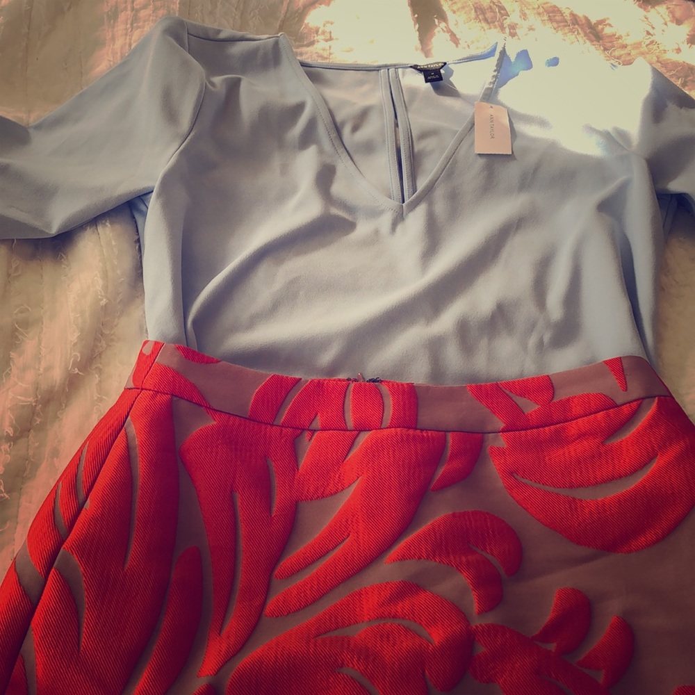 Ann Taylor never worn light blue blouse